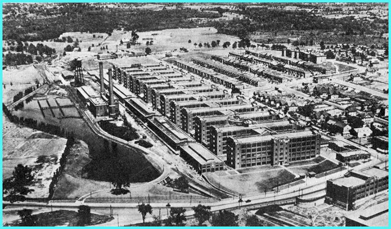 Arial view of GE's Bridgeport Works in 1931