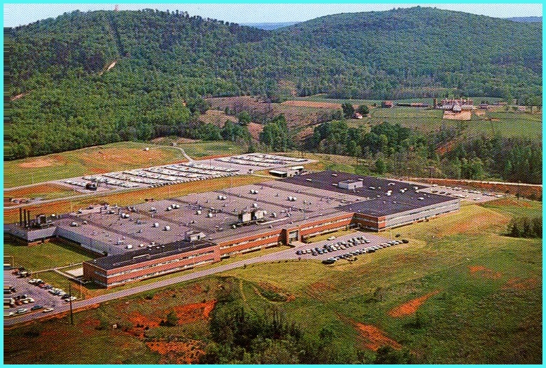 Arial view of GE's Lynchburg, VA Plant in the early 1960s