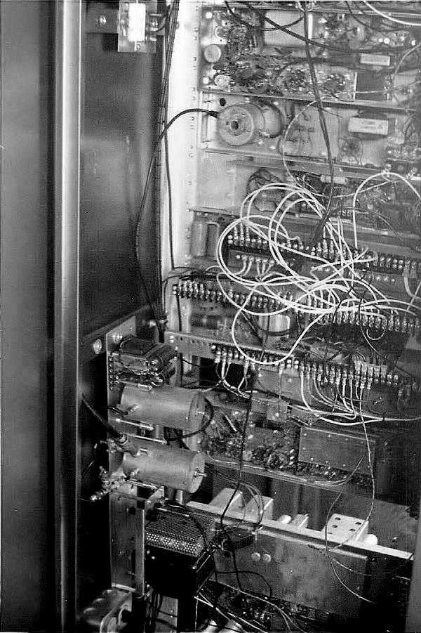 Rear view of equipment cabinet